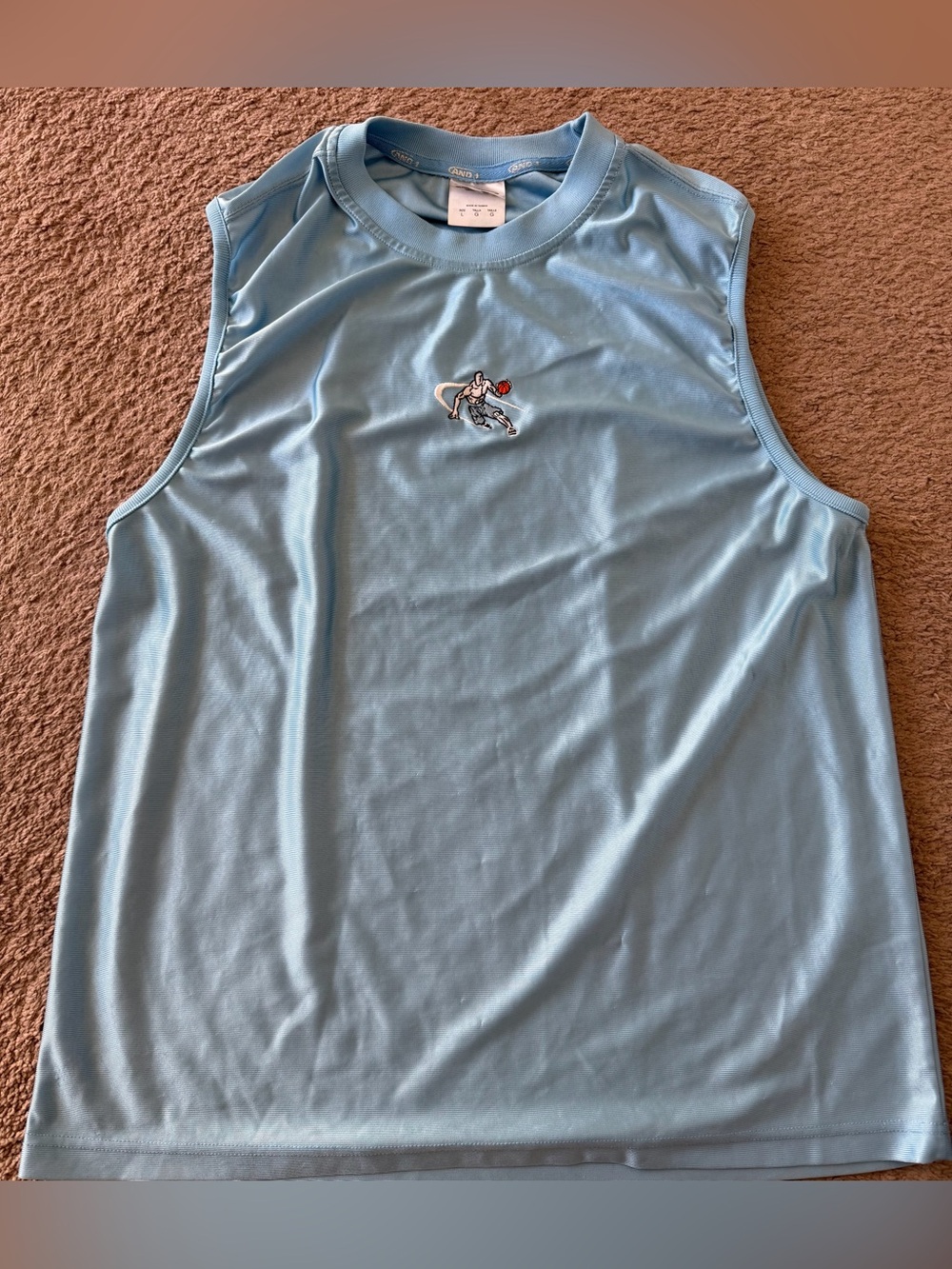 Vintage And1 Light Blue Athletic Basketball Tank Top